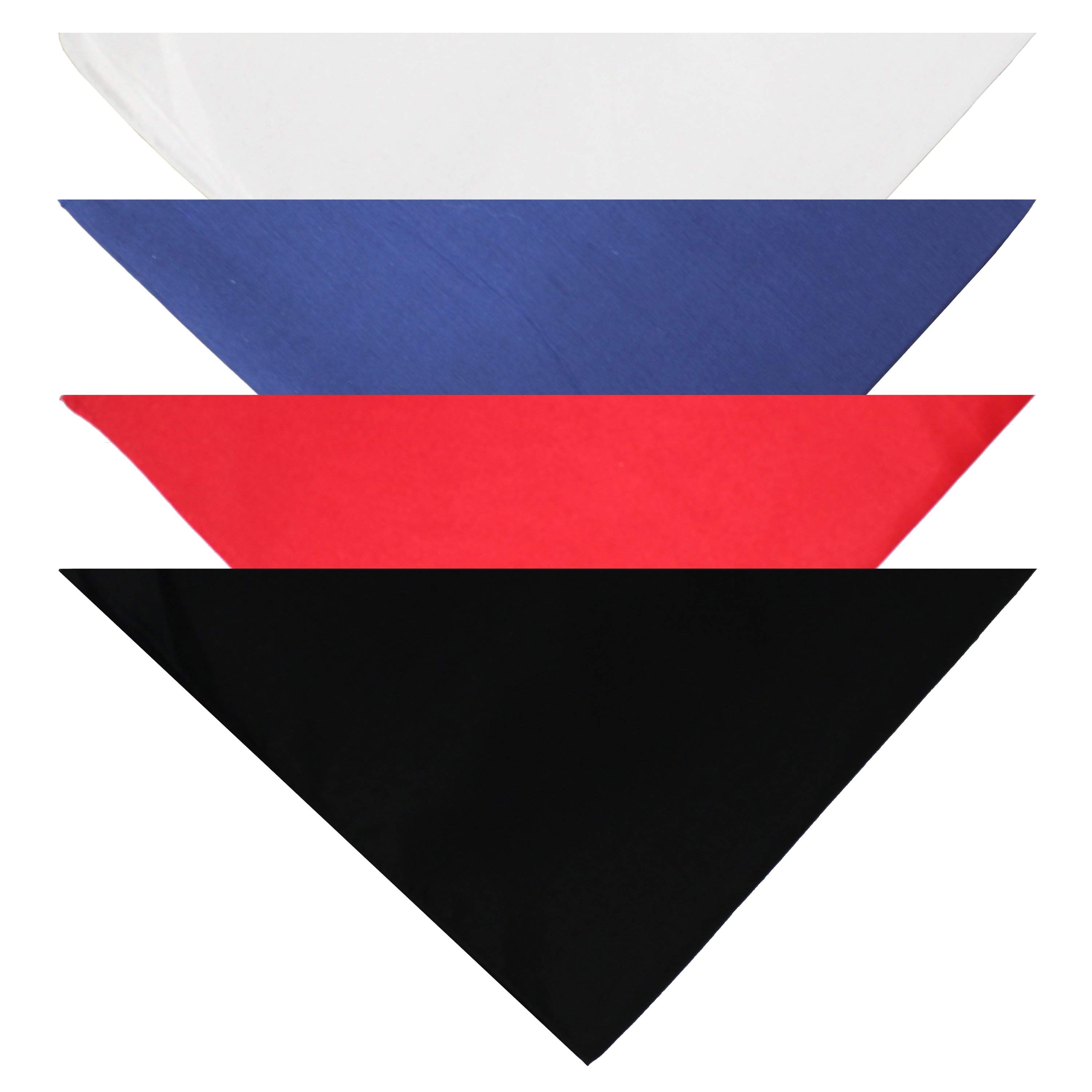 Dog Solid Bandanas Four Piece Triangle Bibs