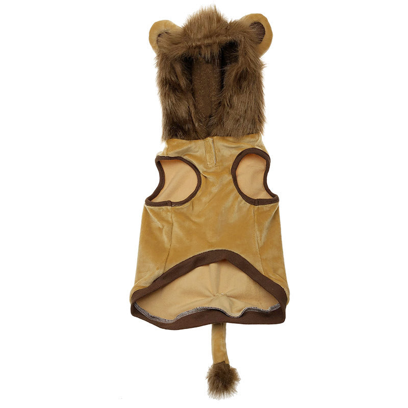 Lion Costume Clothes For Dogs Cats Halloween Pets