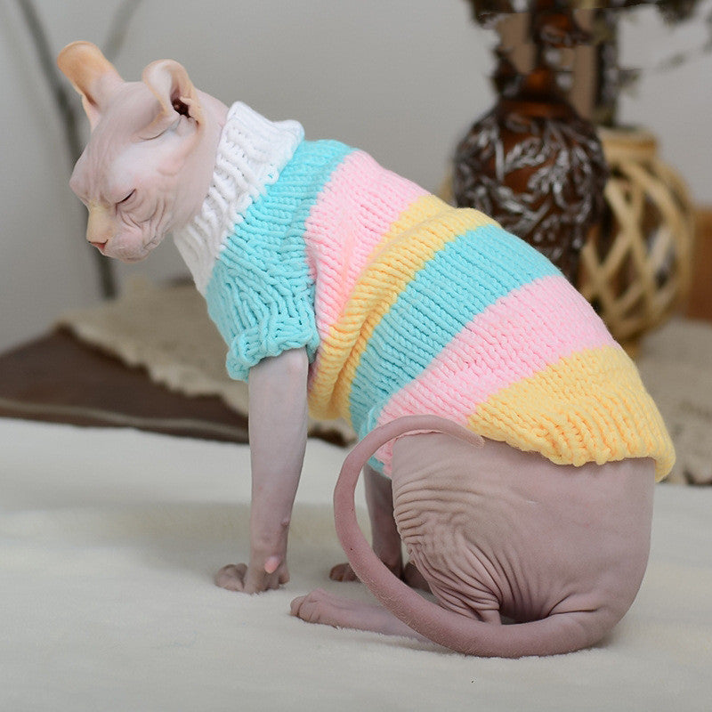 Warm Sweater Clothing For Hairless Cats Pet Wear