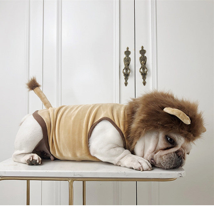 Lion Costume Clothes For Dogs Cats Halloween Pets