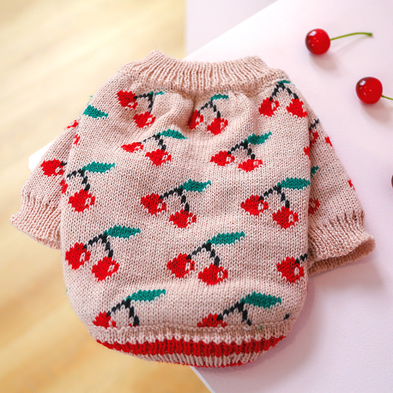 Bowknot Hollow Knit Sweater Costume For Dogs Cats