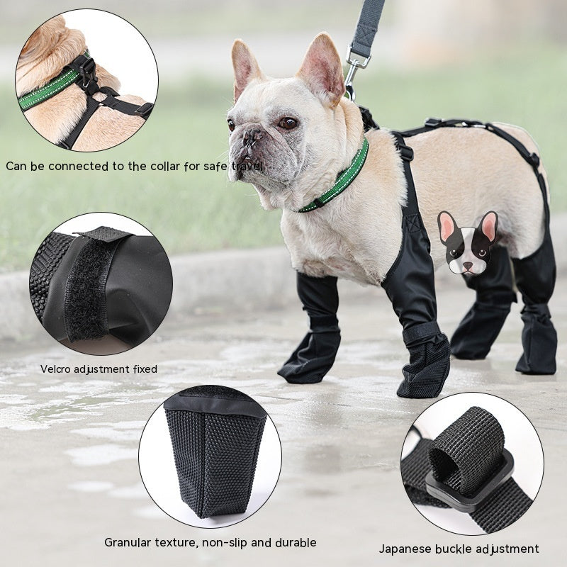 Waterproof Adjustable Dog Boots Soft Breathable Outdoor Shoes