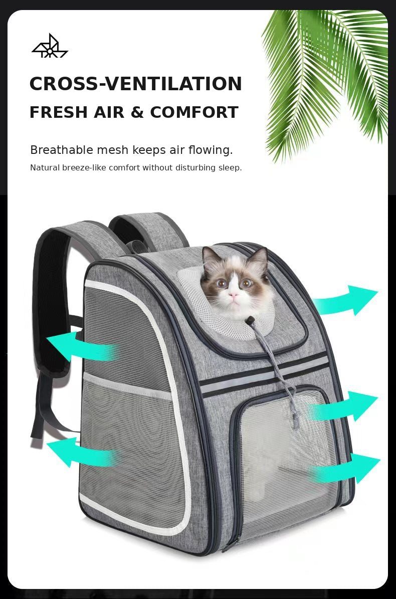 Large Ventilated Pet Backpack Carrier For Small Animals