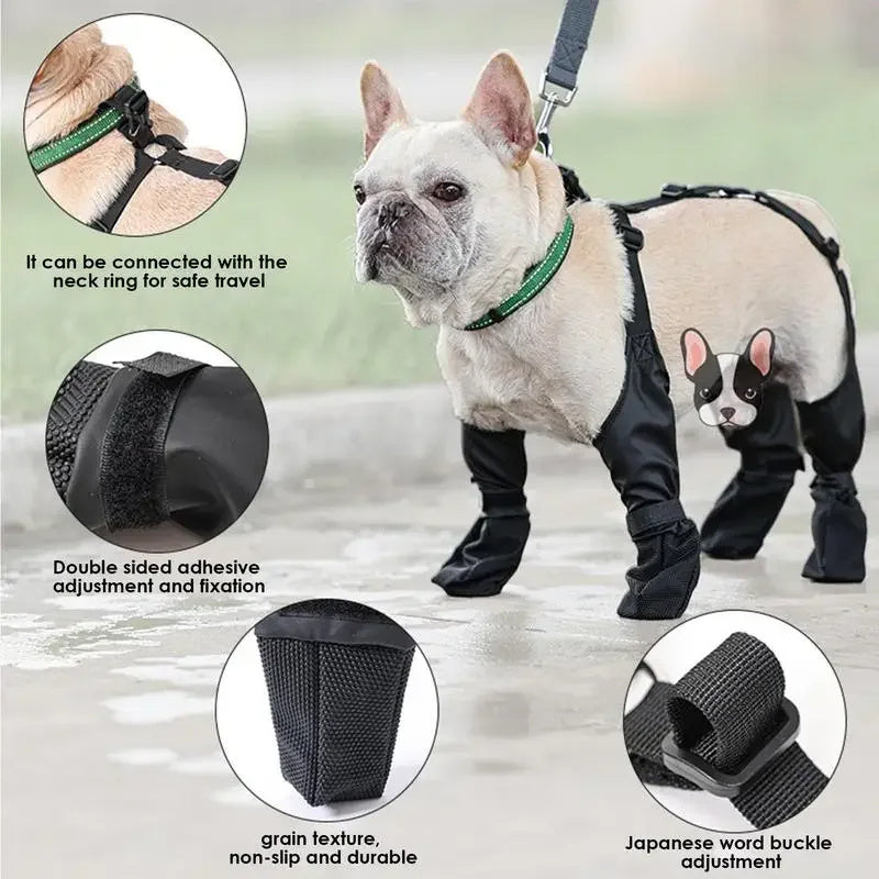 Waterproof Adjustable Dog Boots Soft Breathable Outdoor Shoes