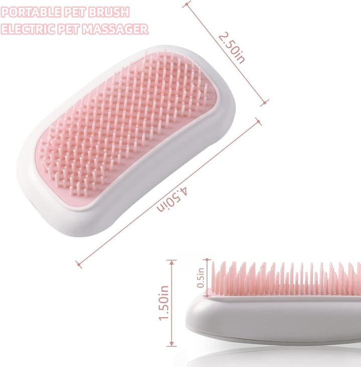 Portable Electric Massage Brush For Cats Dogs Pink