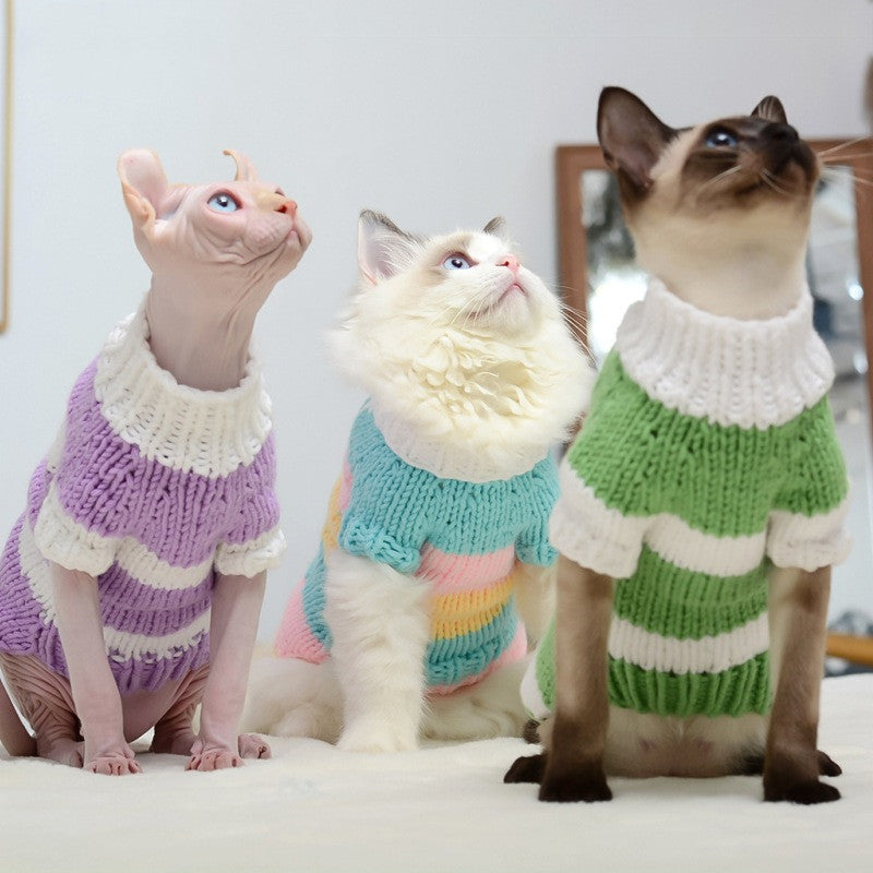 Warm Sweater Clothing For Hairless Cats Pet Wear
