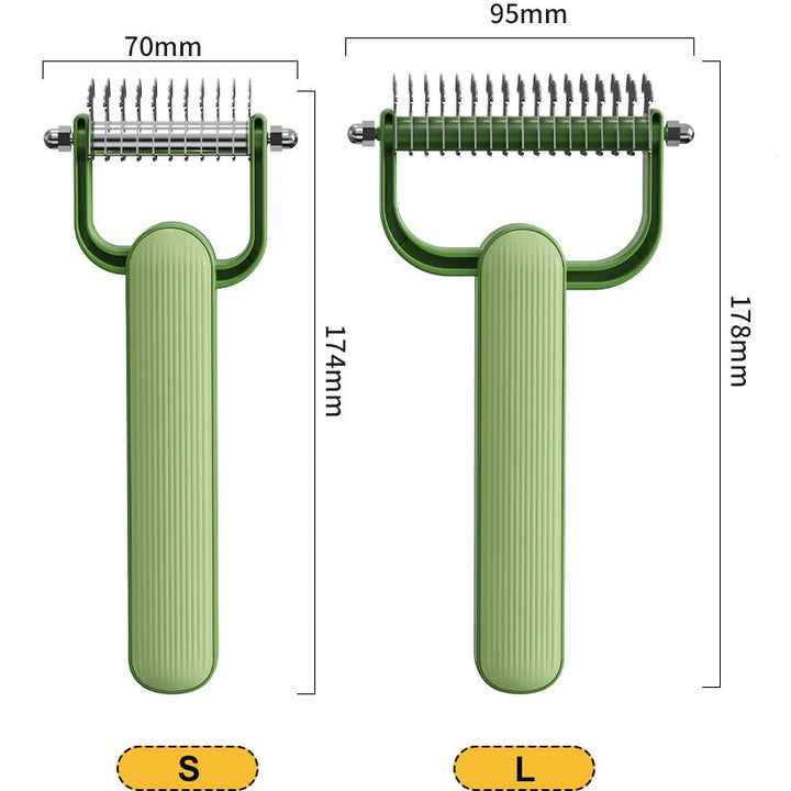 Double-Sided Dematting Comb For Dogs Cats Thick Coats