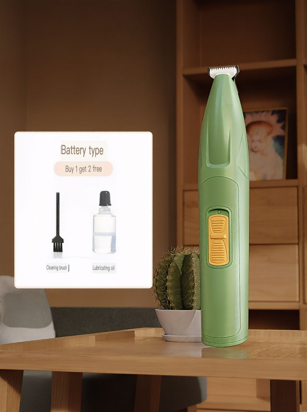Rechargeable LED Pet Paw Trimmer Low Noise Grooming