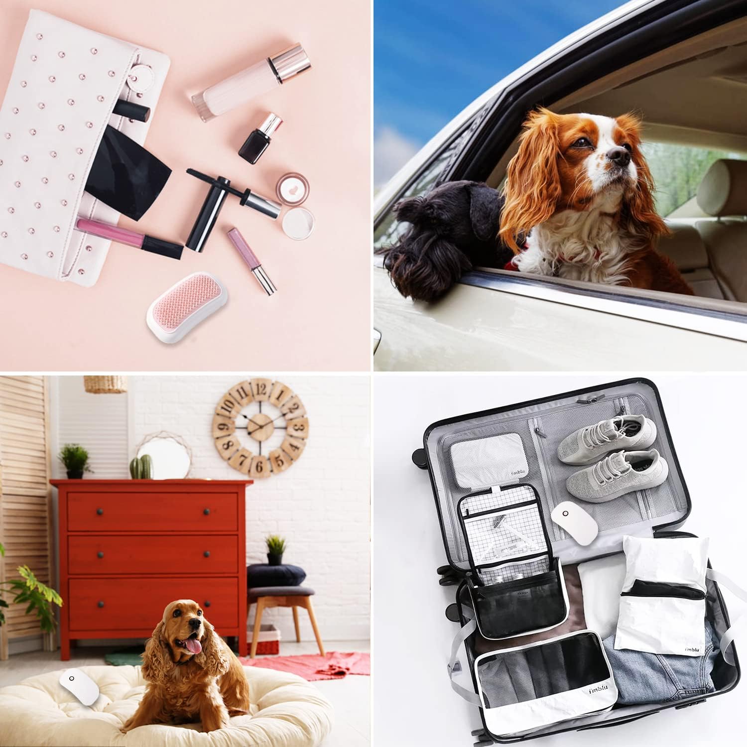 Portable Electric Massage Brush For Cats Dogs Pink