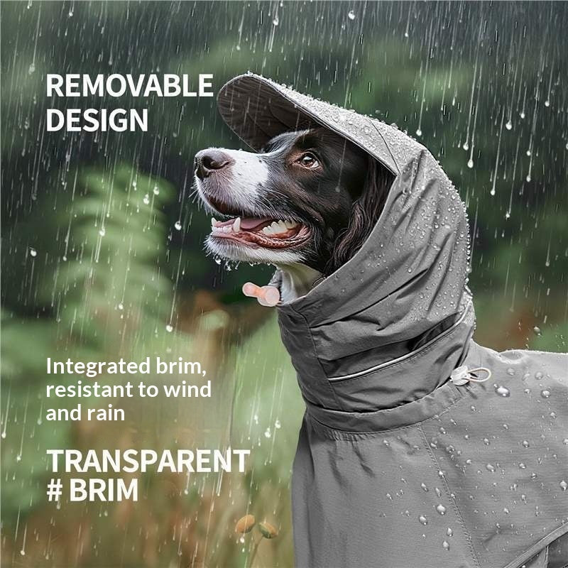 Split-Style Anti-Dirt Pet Raincoat Set For Dogs