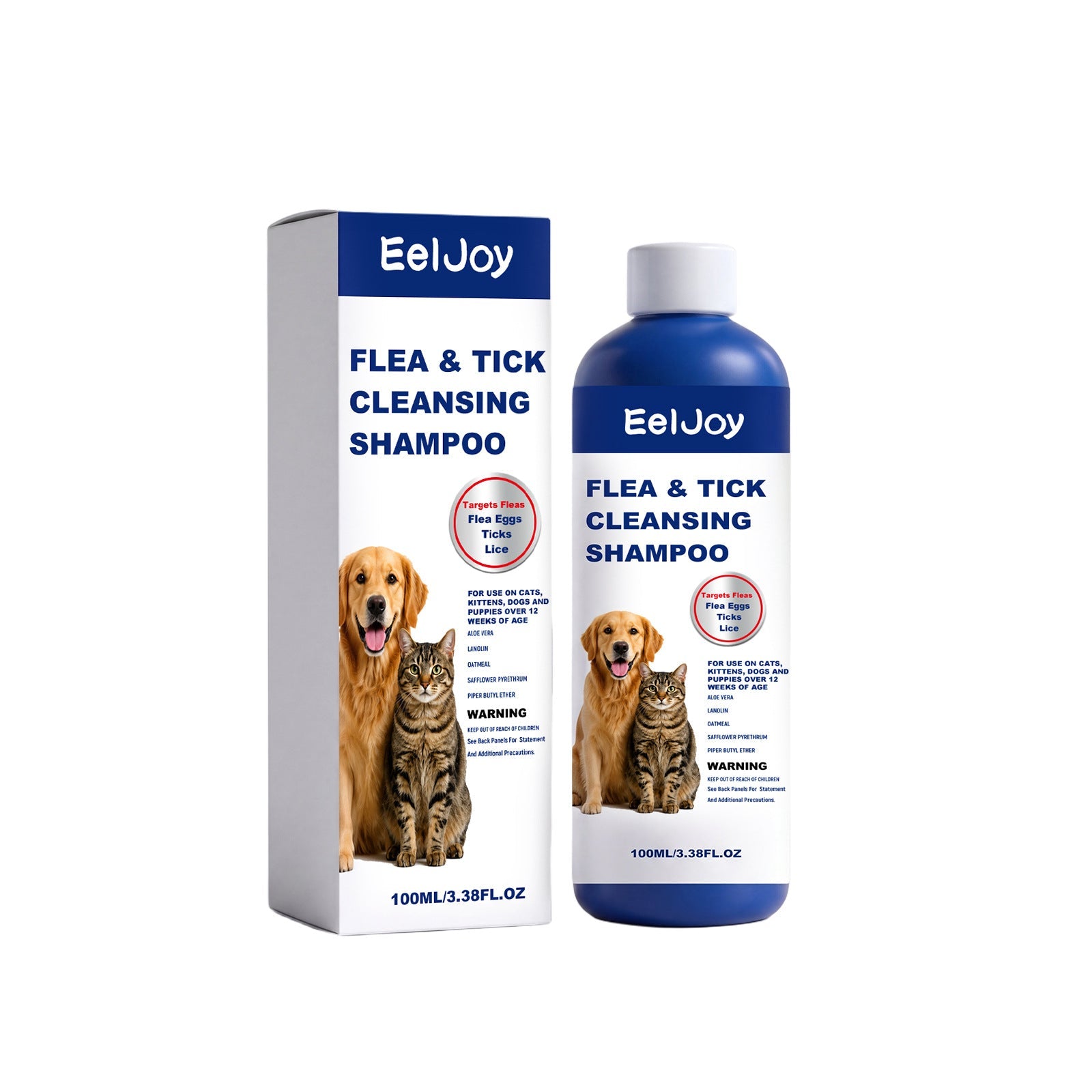 Pet Flea Tick Cleaning Shampoo Gentle Formula