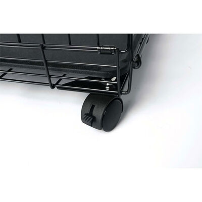 M-Pets Voyager 2-Door Rolling Medium Dog Crate Black
